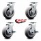 Service Caster Tool Box Caster Wheel Set 6'' Thermoplastic Rubber Swivel Casters, 4PK TOOL-SCC-20S620-TPRBD-2-TLB-2 - alternate 4